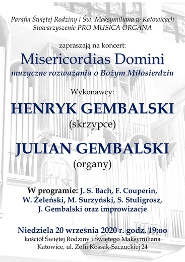 Koncert "Misericordias Domini", Katowice-Brynów, 20 września