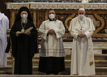 Papież Franciszek i patriarcha Konstnantynopla Bartlomiej I