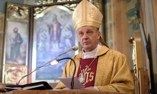 Bp Roman Pindel dziś w bielskiej katedrze św. Mikołaja.