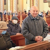 Jubilat podczas Mszy św. w sławęcickim kościele.