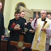 Z kolędą do katedralnych duszpasterzy po raz pierwszy w tym roku przyszedł biskup.
