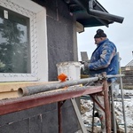 Budowa domku dla pogorzelców z Olszowic