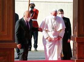 Franciszek z prezydentem Iraku, 