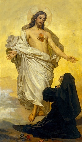 Antonio Ciseri, „Wizja Serca Jezusa św. Małgorzaty Marii Alacoque”, kościół Sacro Cuore we Florencji.