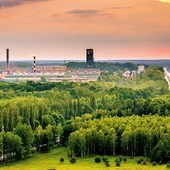 Zakłady Górnicze Lubin – panorama rejonu Lubin Główny.