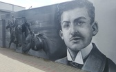 Mural na murach zakładu Rosomak