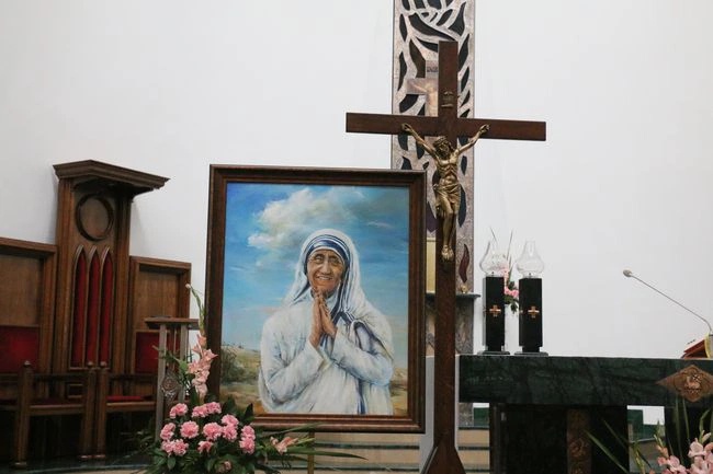 Obraz Matki Teresy w kościele w Chełmie.