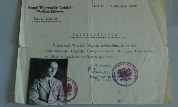 Jeden z dokumentów przekazanych przez rodzinę Muzeum na Majdanku.