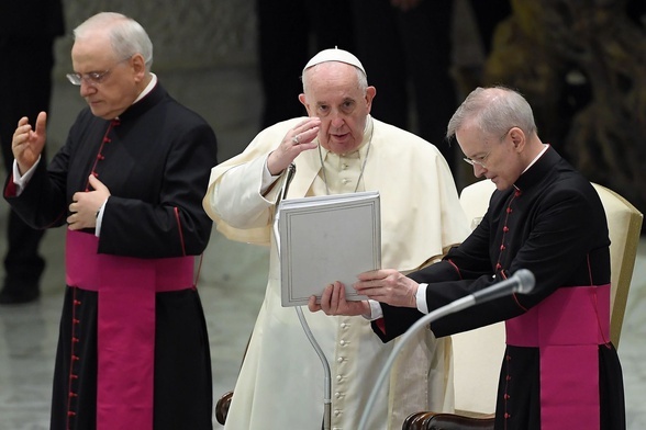 Franciszek podczas audiencji generalnej