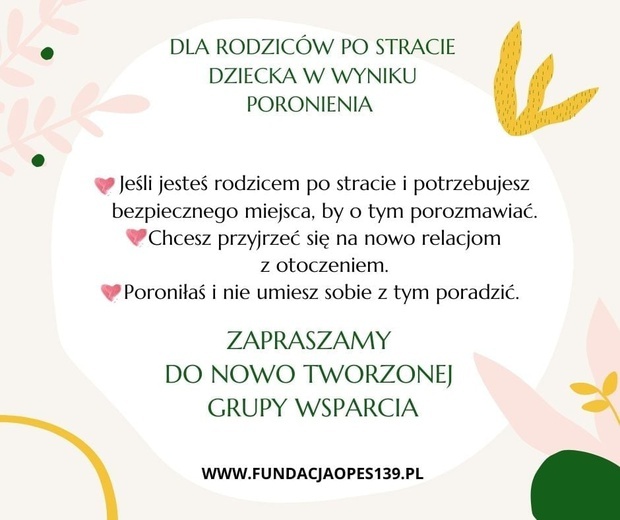 W Tarnowie powstaje grupa wsparcia dla rodziców po stracie dziecka