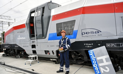 Pokaz drugiej na świecie lokomotywy na wodór wyprodukowanej w Pesie