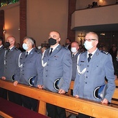▲	W Eucharystii licznie uczestniczyli pracownicy miejscowej Powiatowej Komendy Policji.