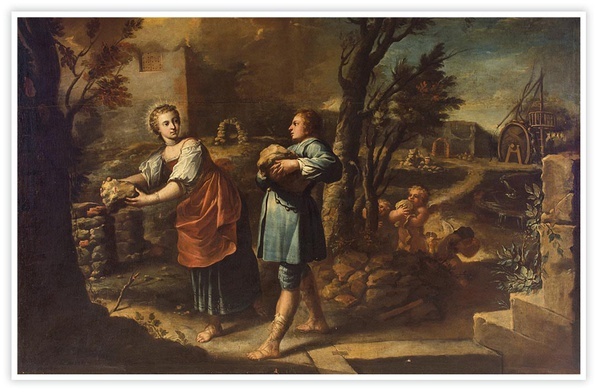 Juan García de Miranda
Święta Teresa i jej brat Rodrigo, próbujący zbudować pustelnię
olej na płótnie, 1735
Muzeum Prado, Madryt