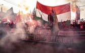 Marsz Niepodległości zakończył się na błoniach Stadionu Narodowego