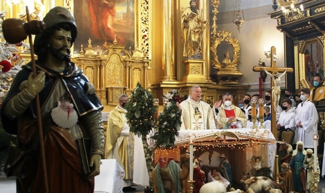 2021.01.30 - Uroczysta inauguracja Roku Jakubowego odbyła się w kościele parafialnym w Skaryszewie. Mszy św. przewodniczył bp Piotr Turzyński.