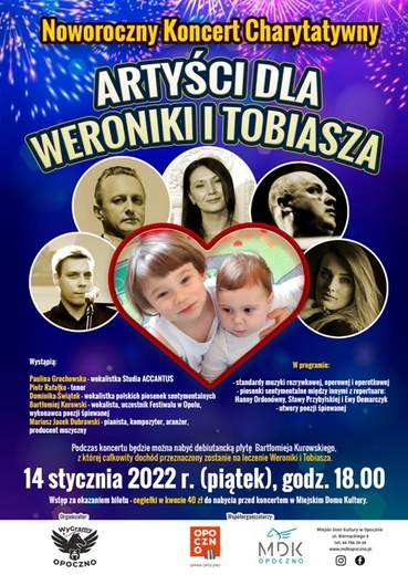 Koncert charytatywny dla Weroniki i Tobiasza
