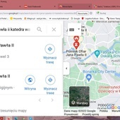 "Pomnik Ofiar Jana Pawła II" - fałszywe określenie w Mapach Googla