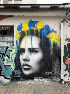 Mural solidarności z Ukrainą