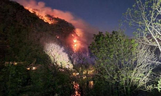 Płoną lasy w Lombardii, zagrożone opactwo romańskie