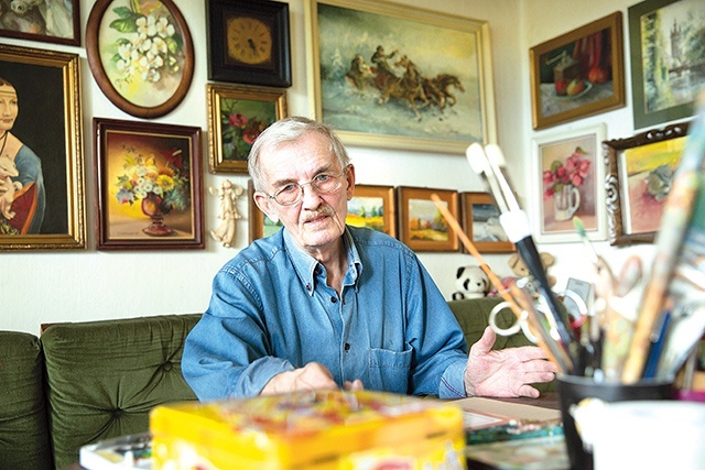 	Ryszard Dąbrowski, koszaliński malarz, emerytowany nauczyciel.