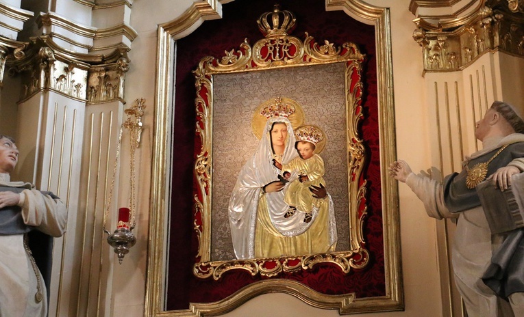 Słynący łaskami obraz Matki Bożej Wysokolskiej.