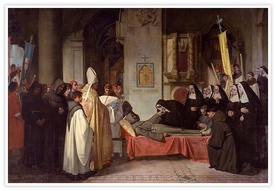 Benito Mercadé y Fábregas
Transitus św. Franciszka 
olej na płótnie, 1866
Muzeum Prado, Madryt