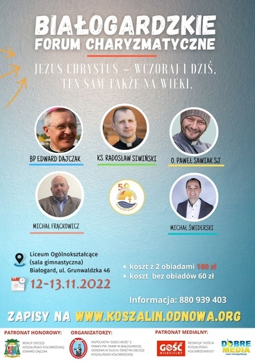 W listopadzie odbędzie się I Białogardzkie Forum Charyzmatyczne 