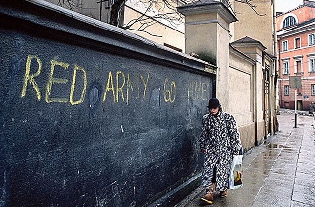 Jedno ze zdjęć znanego fotoreportera, wykonane w Wilnie w 1989 r.