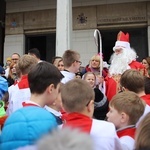 Wizyta św. Mikołaja w sanktuarium św. Jana Pawła II w Krakowie