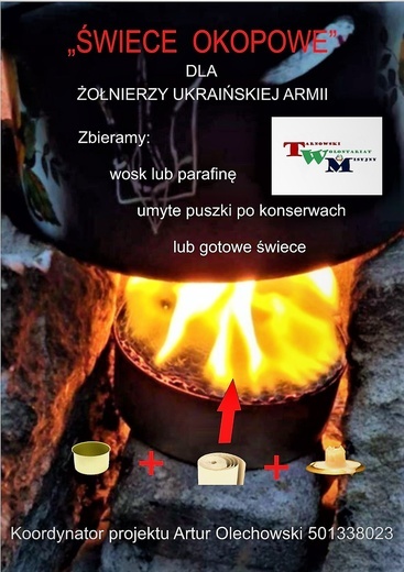 Parafia ks. Rafała Zborowskiego produkuje świece okopowe dla ukraińskich żołnierzy