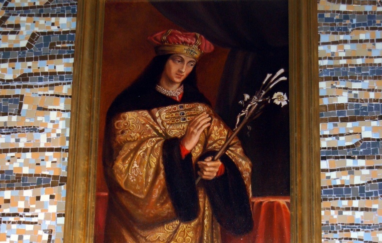Obraz patrona miasta w dedykowanej mu kaplicy w bazylice pw. św. Kazimierza w Radomiu.