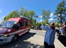 Podhale. Strażacy i motocykliści na Drodze Papieskiej 