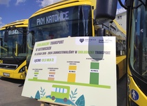 Katowice. Prezentacja autobusów hybrydowych PKM 
