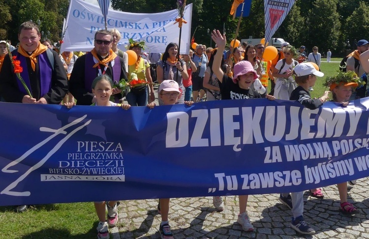 Powitanie 40. Oświęcimskiej Pieszej Pielgrzymki na Jasnej Górze - 2023