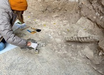 Rzym. Mozaika odkryta podczas wykopalisk
