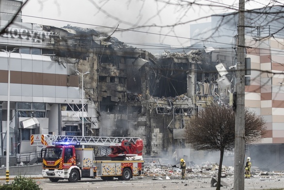Zniszczenia w mieście Dnipro