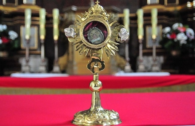 Relikwie św. Walentego w kościele św. Mikołaja w Lublinie.