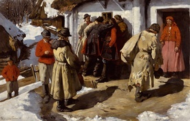 Muzykanci w Bronowicach – przed karczmą, olej na płótnie, 1891 r.