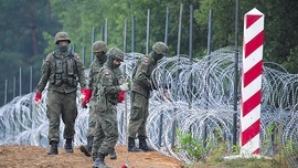 	27.08.2021 r. Granica polsko-białoruska w rejonie Zubrzycy Wielkiej jeszcze przed zbudowaniem zapory. 