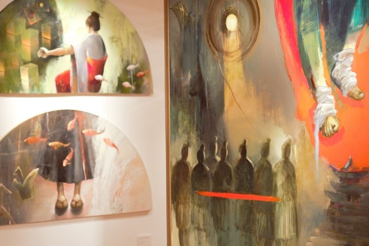 Wernisaż wystawy malarstwa Moniki Kamińskiej w Muzeum Diecezjalnym