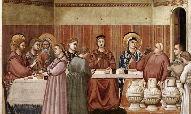 Wesele w Kanie Galilejskiej wg. Giotta.