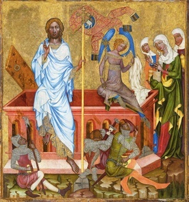 Mistrz ołtarza hohenfurthskiego „Zmartwychwstanie Jezusa”, ok. 1350, Narodni Galerie Praha