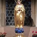Figura Matki Bożej z katedry w Strasburgu, przed którą modlili się Schuman i Adenauer