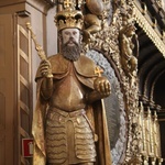 Figura św. Zygmunta w bazylice kolegiackiej w Pułtusku