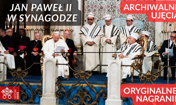 Jan Paweł II w rzymskiej synagodze. Oryginalne nagranie i wideo z 1986 r.!