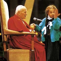 List do dzieci Ojca świętego Jana Pawła II
