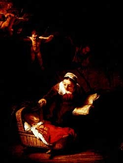 Rembrandt Harmenszoon van Rijn, &#8222;Święta Rodzina z aniołami&#8221;