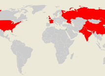 Kraje, które oficjalnie przyznają się do posiadania broni atomowej