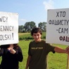 Protest przeciwko rajdowi kolarskiemu śladami Stepana Bandery