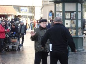 Andrzej Wajda na planie filmu "Post mortem. Opowieść katyńska."